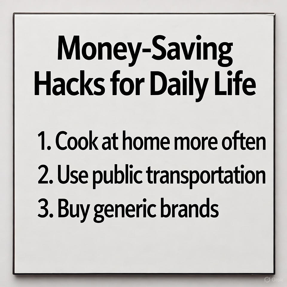 Money-Saving Hacks for Daily Life