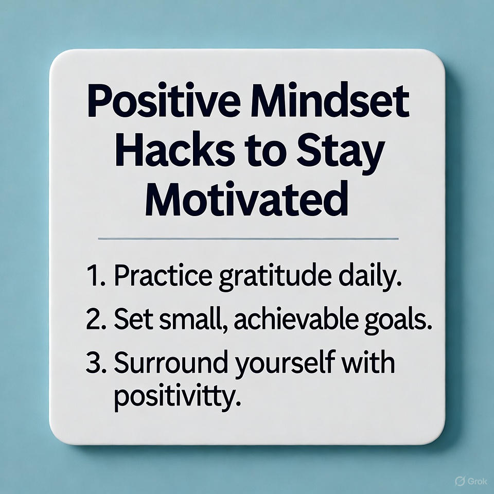 Positive Mindset Hacks to Stay Motivated