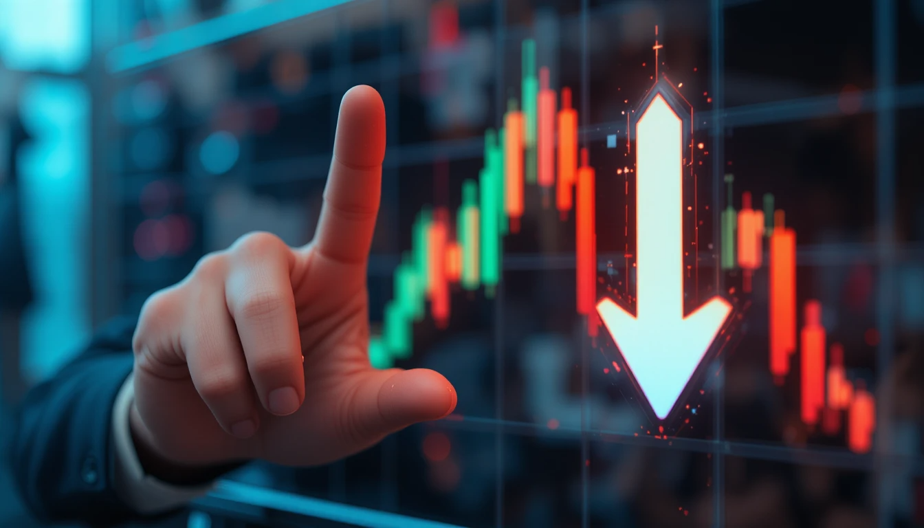 market sign up and down candles image
